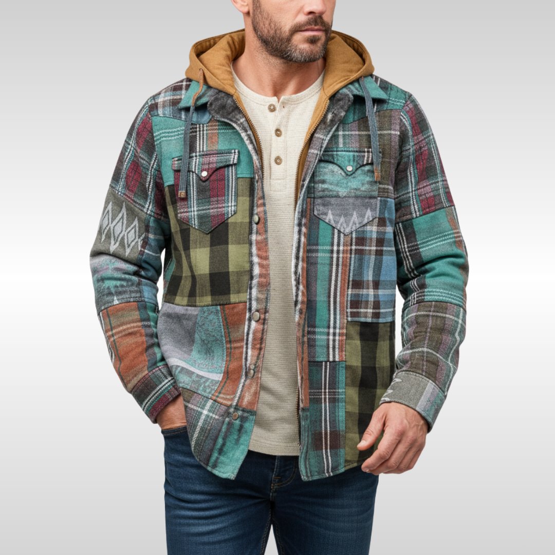 Richard | Veste à Carreaux à Capuche