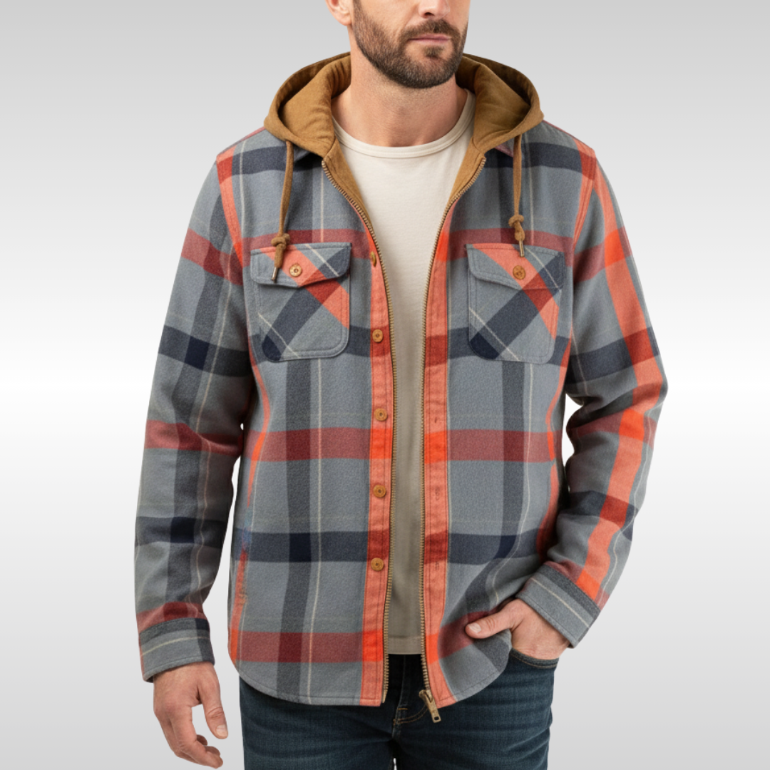 Richard | Veste à Carreaux à Capuche