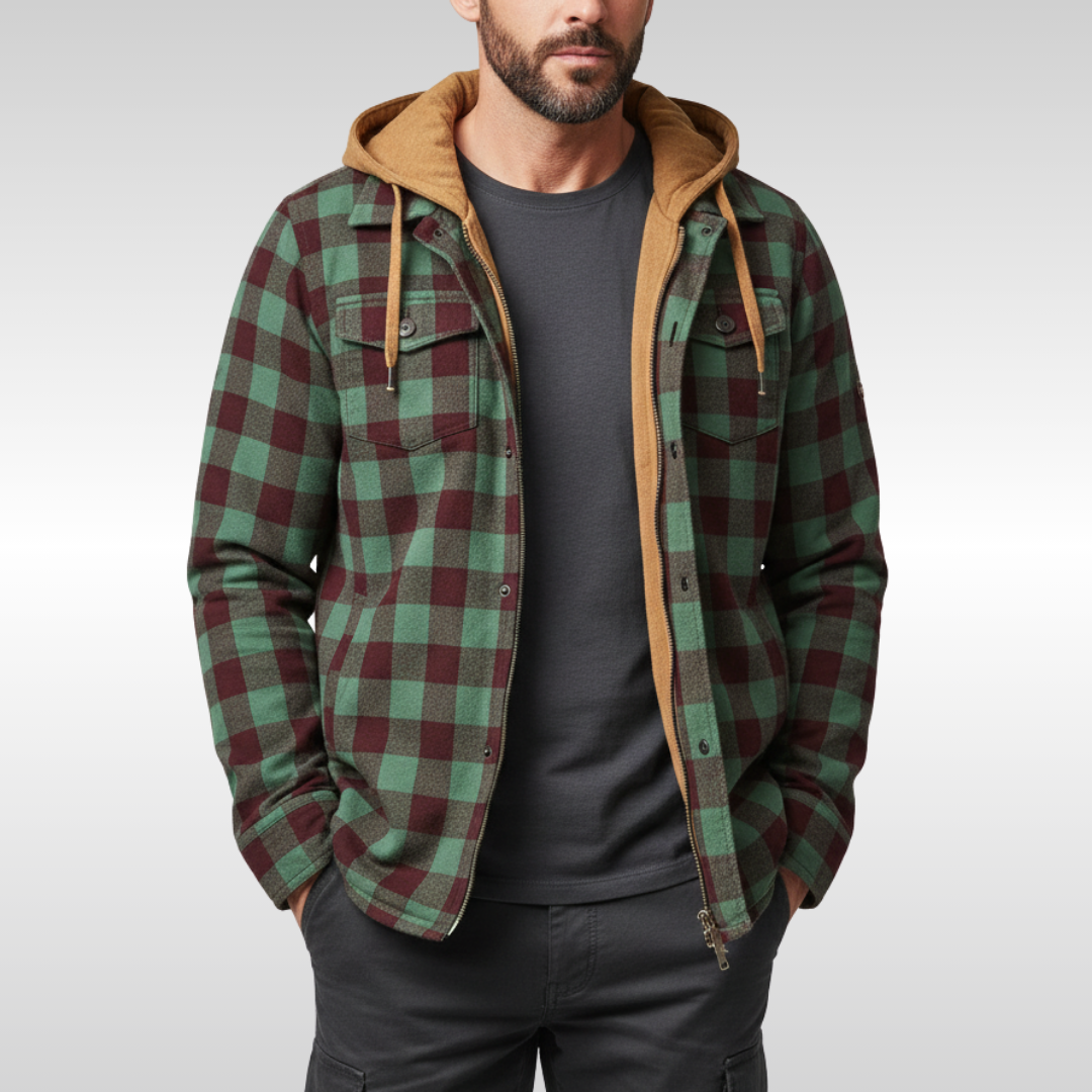 Richard | Veste à Carreaux à Capuche