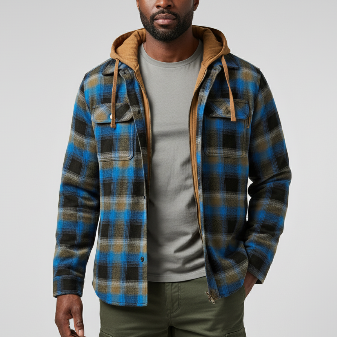 Richard | Veste à Carreaux à Capuche