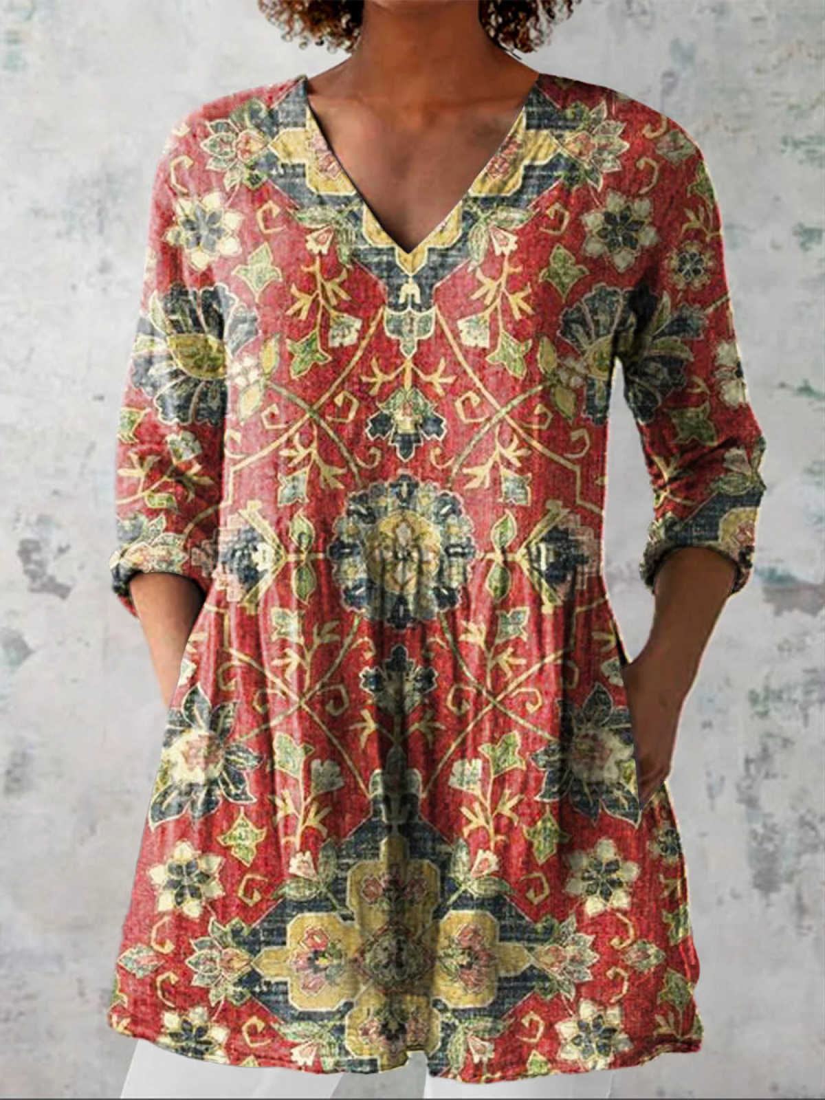 Wren | Chemise Longue à Imprimé Expressif