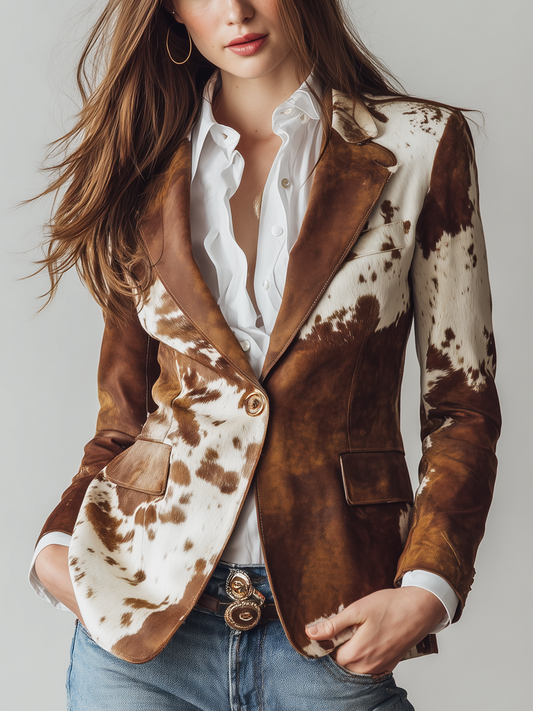Clementine | Blazer Imprimé Animalier Vintage