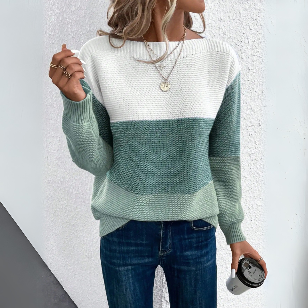 Clara | Pull Patchwork Tricolore
