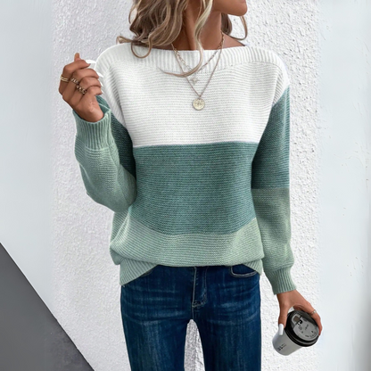 Clara | Pull Patchwork Tricolore
