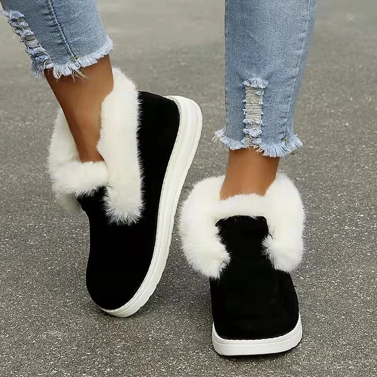 Corentine | Bottes d’Hiver Fourrées à Bout Rond