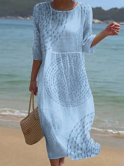 Robe casual femme brodée