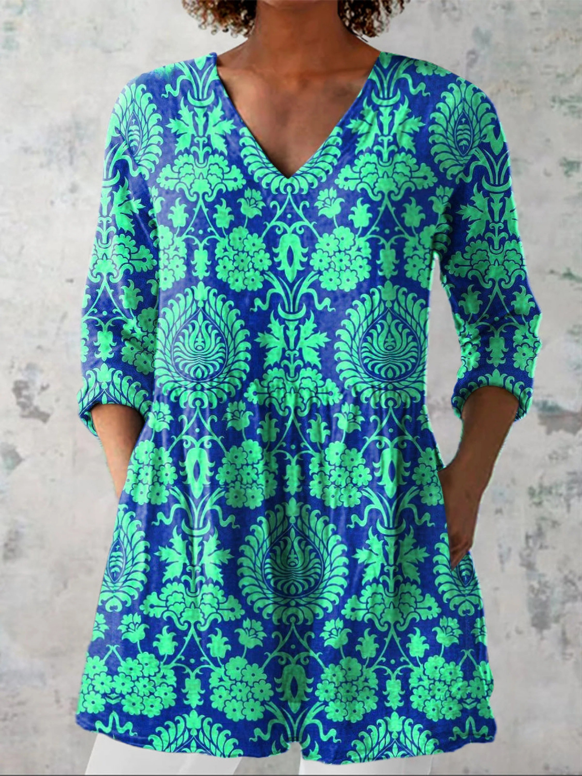 Romy | Chemise Longue à Imprimé Expressif