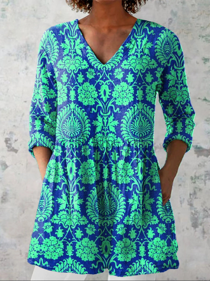 Romy | Chemise Longue à Imprimé Expressif