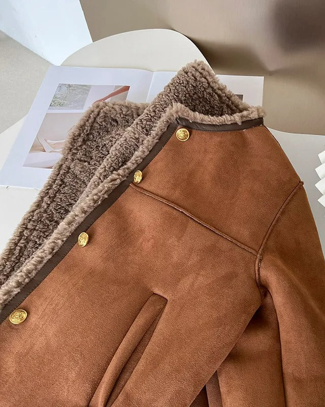 Cora | Veste en Peau Lainée