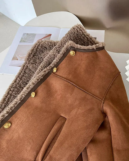 Cora | Veste en Peau Lainée