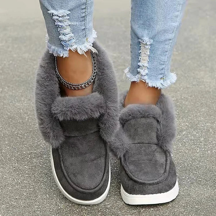 Corentine | Bottes d’Hiver Fourrées à Bout Rond
