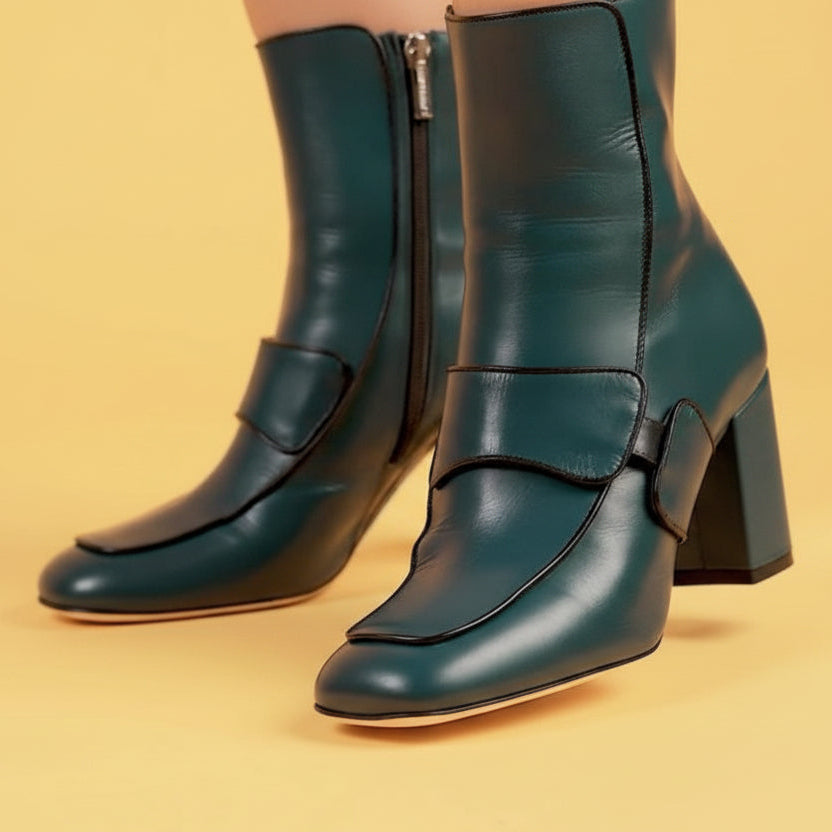 Bottines à talon bloc