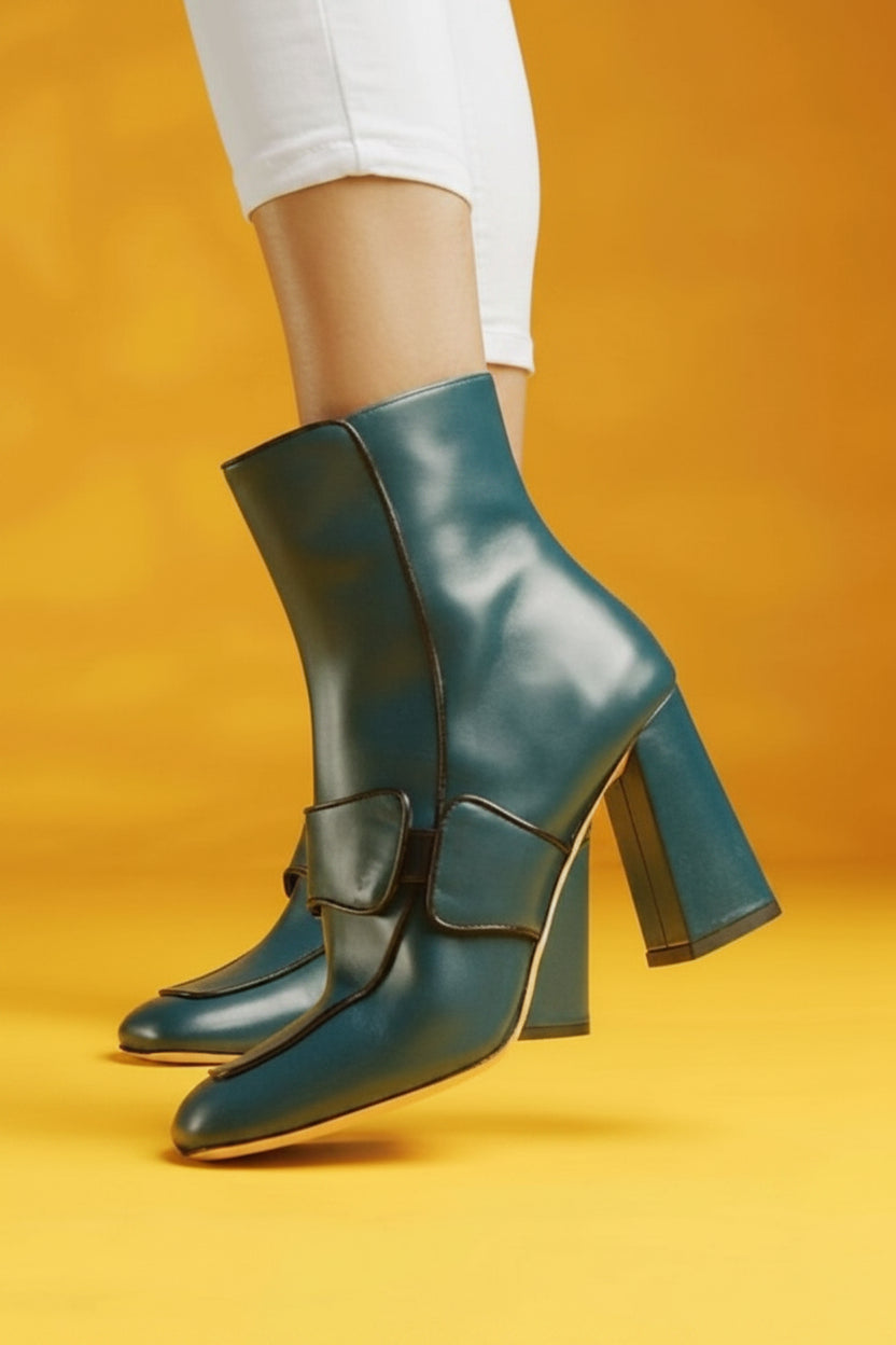 Bottines à talon bloc