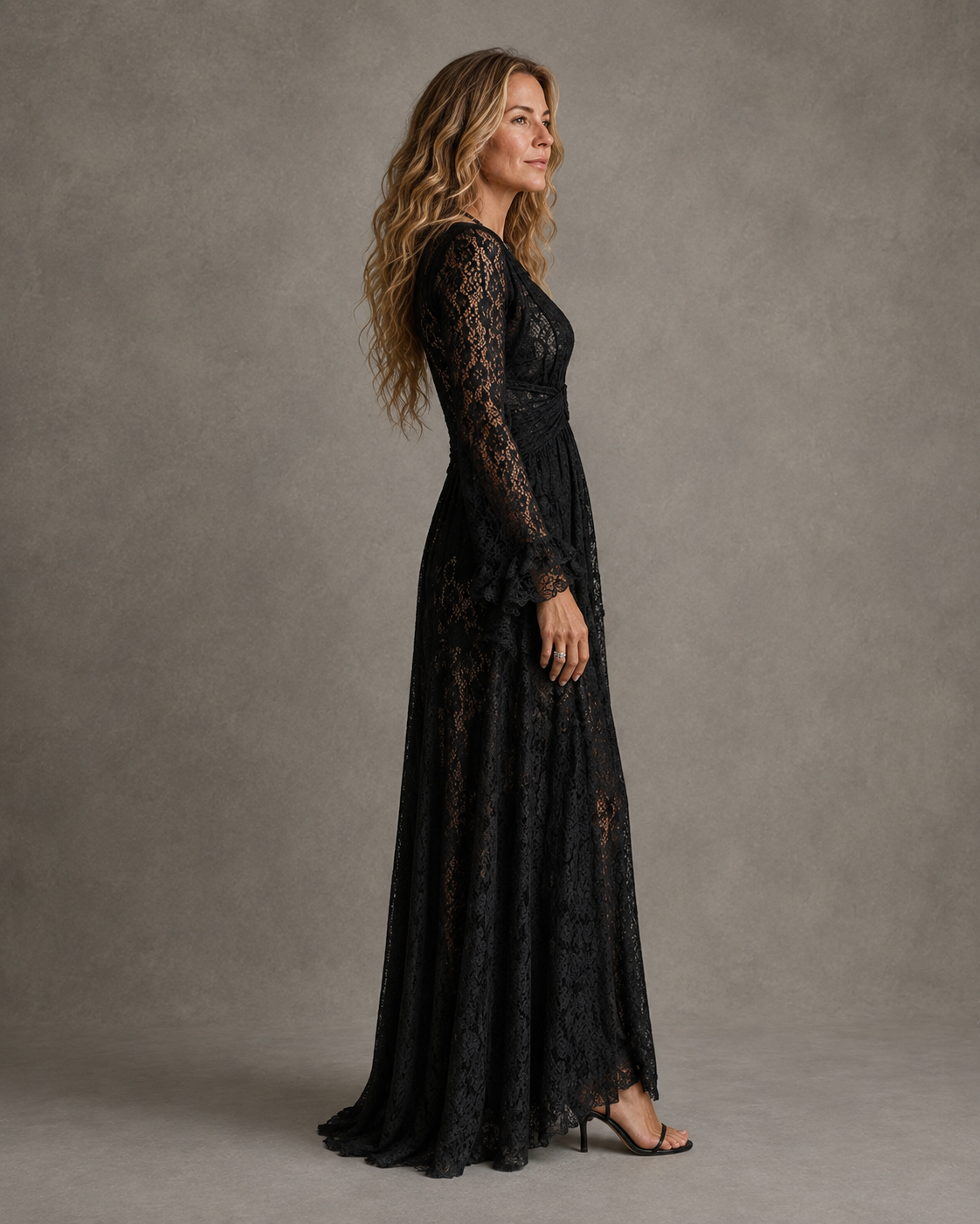 Carlotta | Maxi en Dentelle Col en V