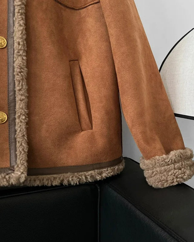 Cora | Veste en Peau Lainée