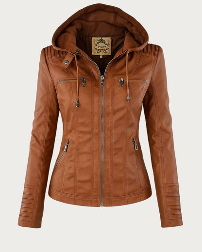 Monica | Veste en Cuir d'Automne