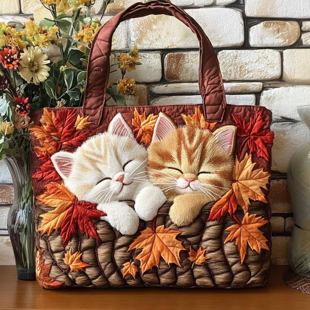 Donatella | Sac Matelassé Chats d'Automne