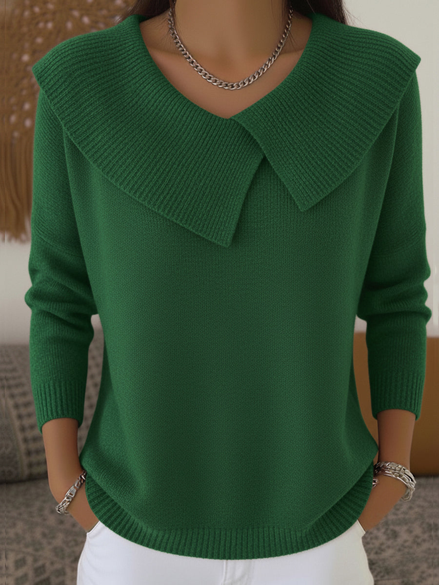 Giulia | Pull Rouge à Col Souple