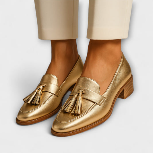 Celeste | Mocassins dorés