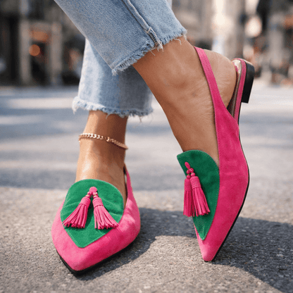 Sofia | Sandales Artisanales à Brides et Pompons