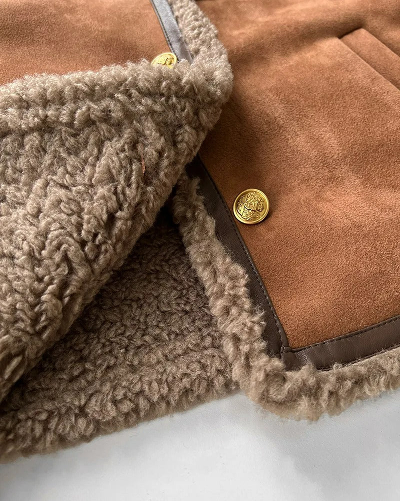 Cora | Veste en Peau Lainée