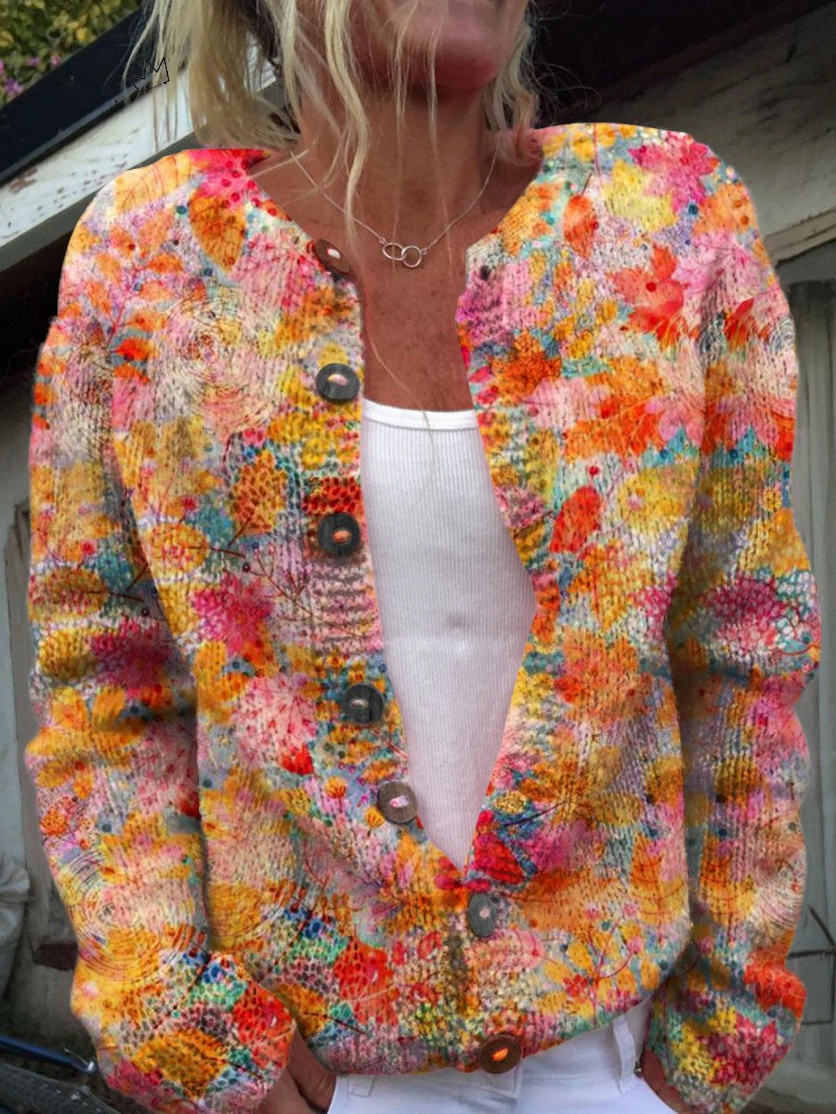 Elena | Cardigan en Maille Vintage