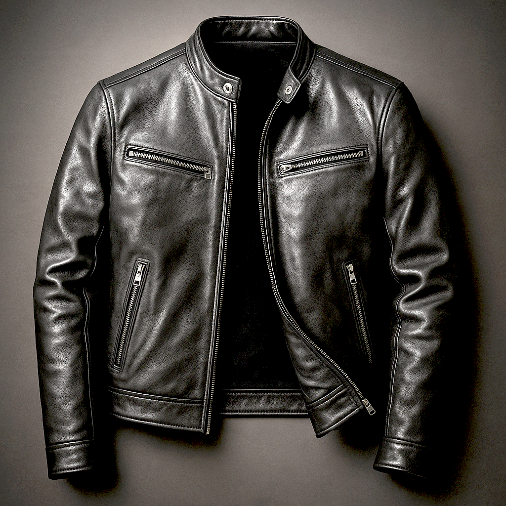 RECIO | Veste vintage en cuir zippée