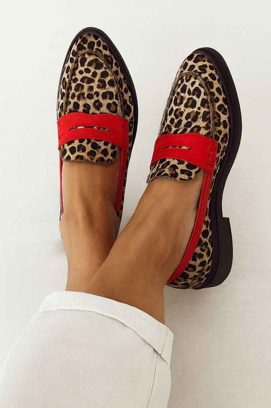 Laetitia | Mocassins Penny Chunky Effet Léopard