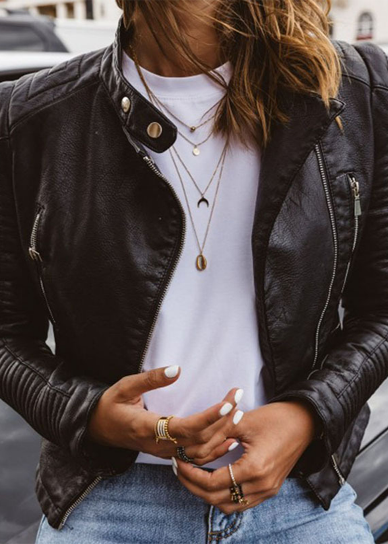 Rosa | Veste en Cuir Rose