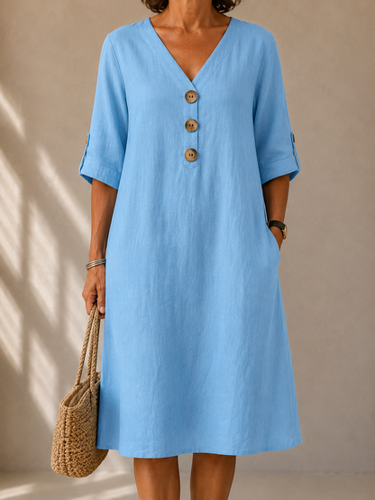 Amelia™ | Robe Boutonnée