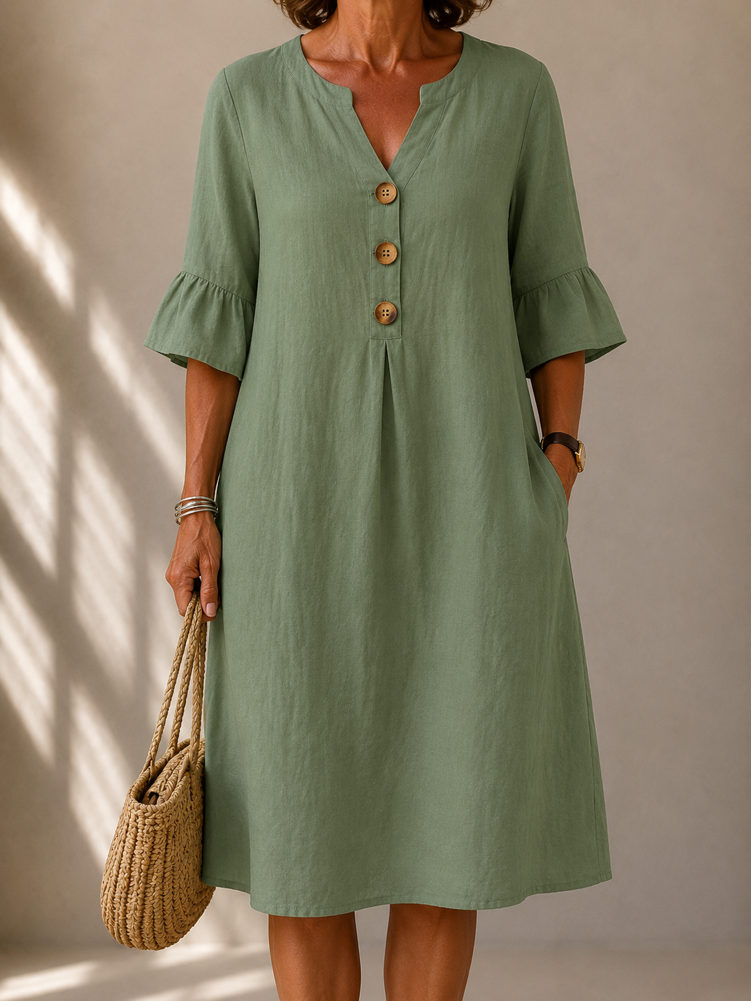 Margaret™ | Robe Boutonnée