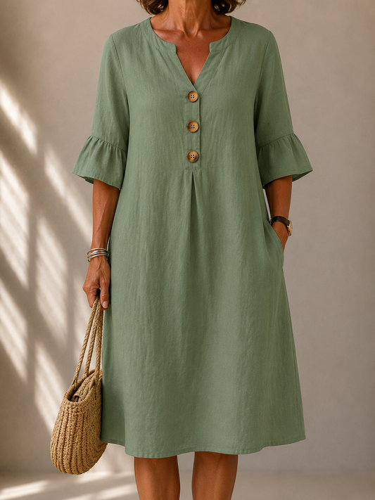 Margaret™ | Robe Boutonnée