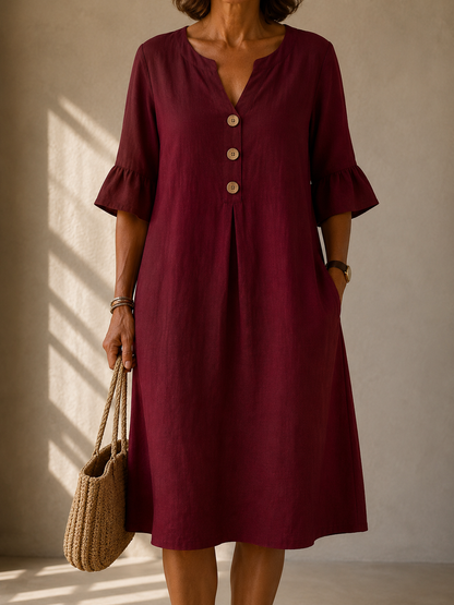 Clara™ | Robe Boutonnée