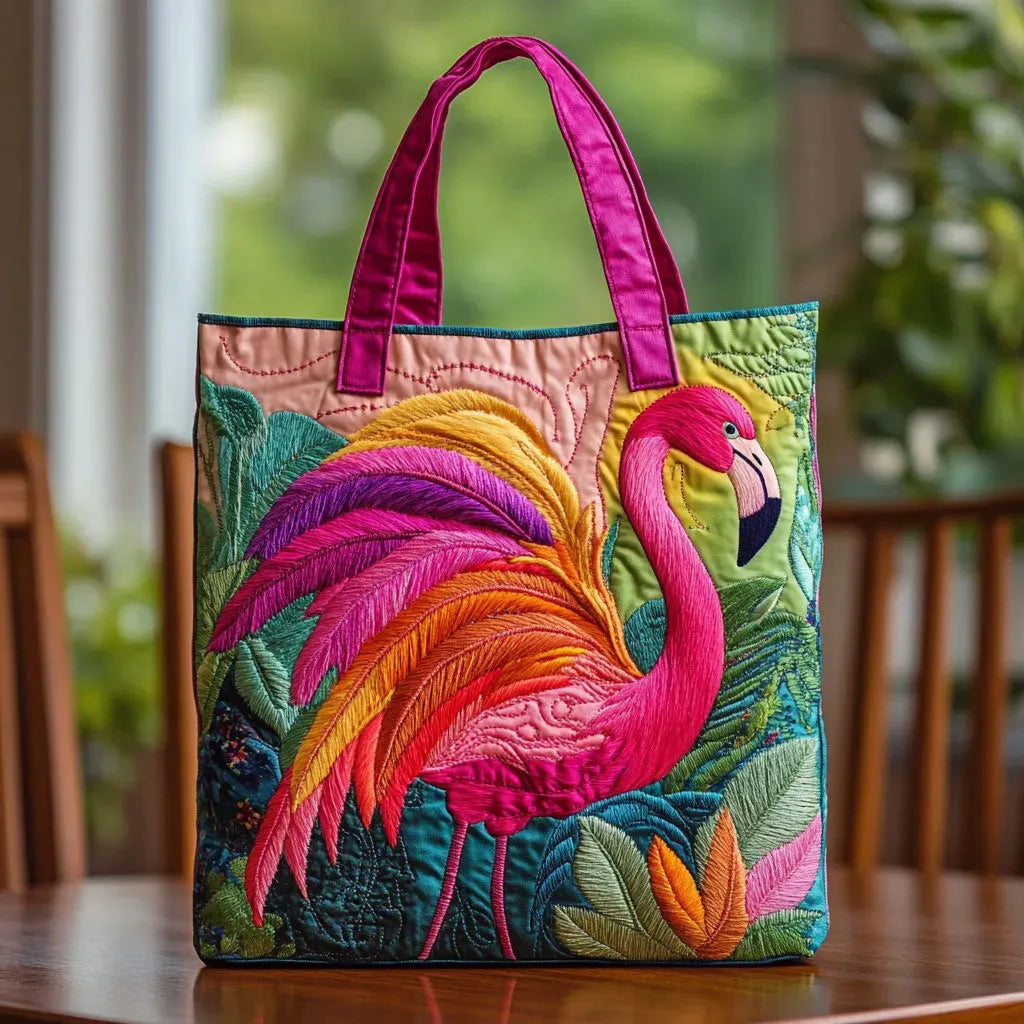 Elena | Sac Matelassé Flamant Arc-en-Ciel