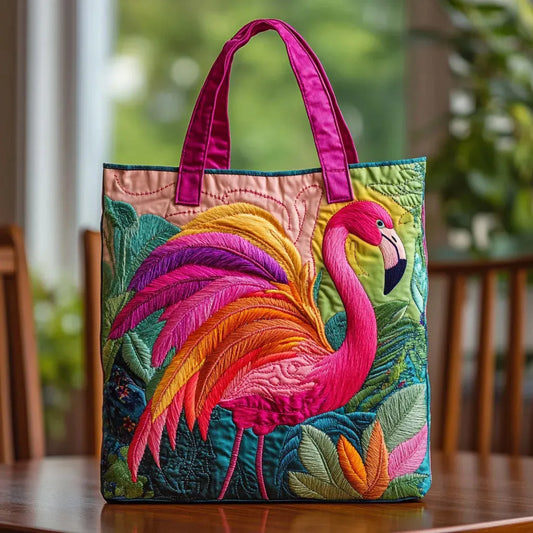Elena | Sac Matelassé Flamant Arc-en-Ciel