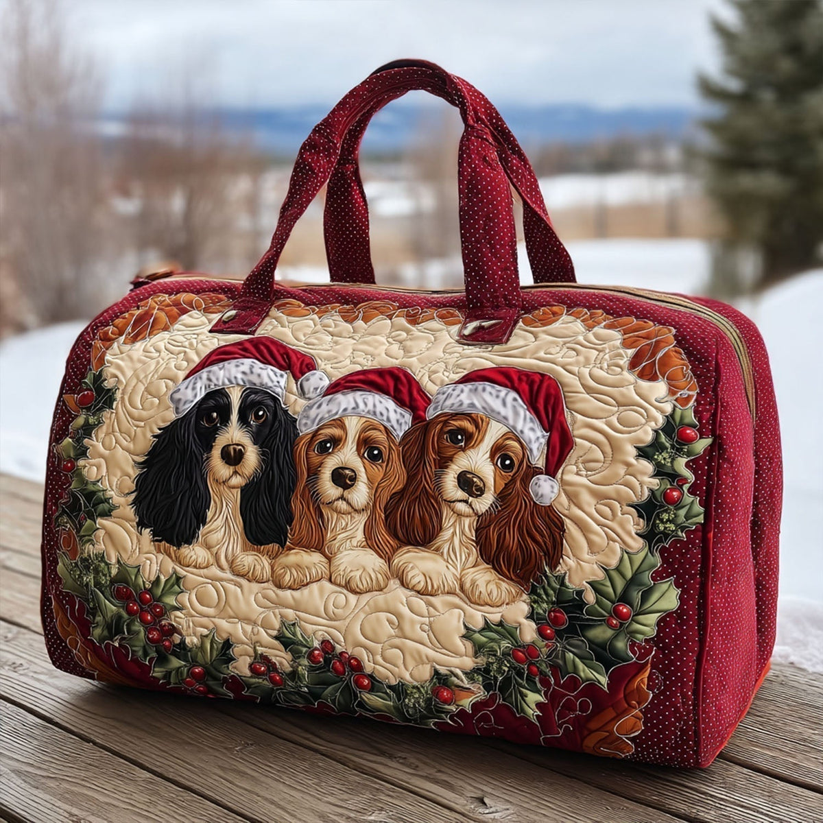Leonora | Sac de Voyage Matelassé Cocker Spaniel