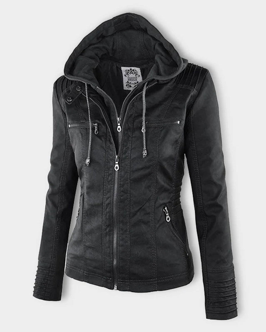 Monica | Veste en Cuir d'Automne
