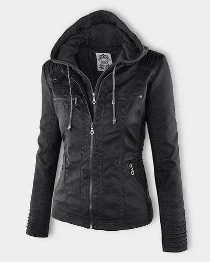 Monica | Veste en Cuir d'Automne