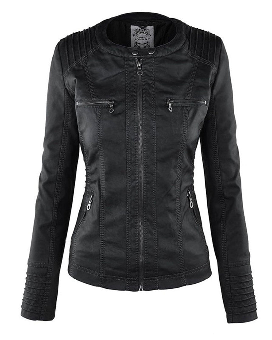 Monica | Veste en Cuir d'Automne