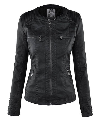 Monica | Veste en Cuir d'Automne