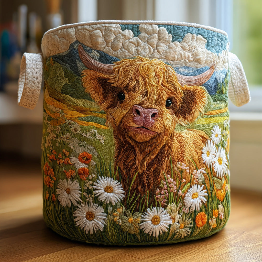 Fleurs des Highlands | Panier à Linge Fait Main