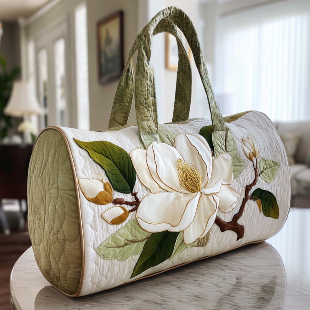 Emilia | Sac de Voyage Matelassé Fleurs en Bouton