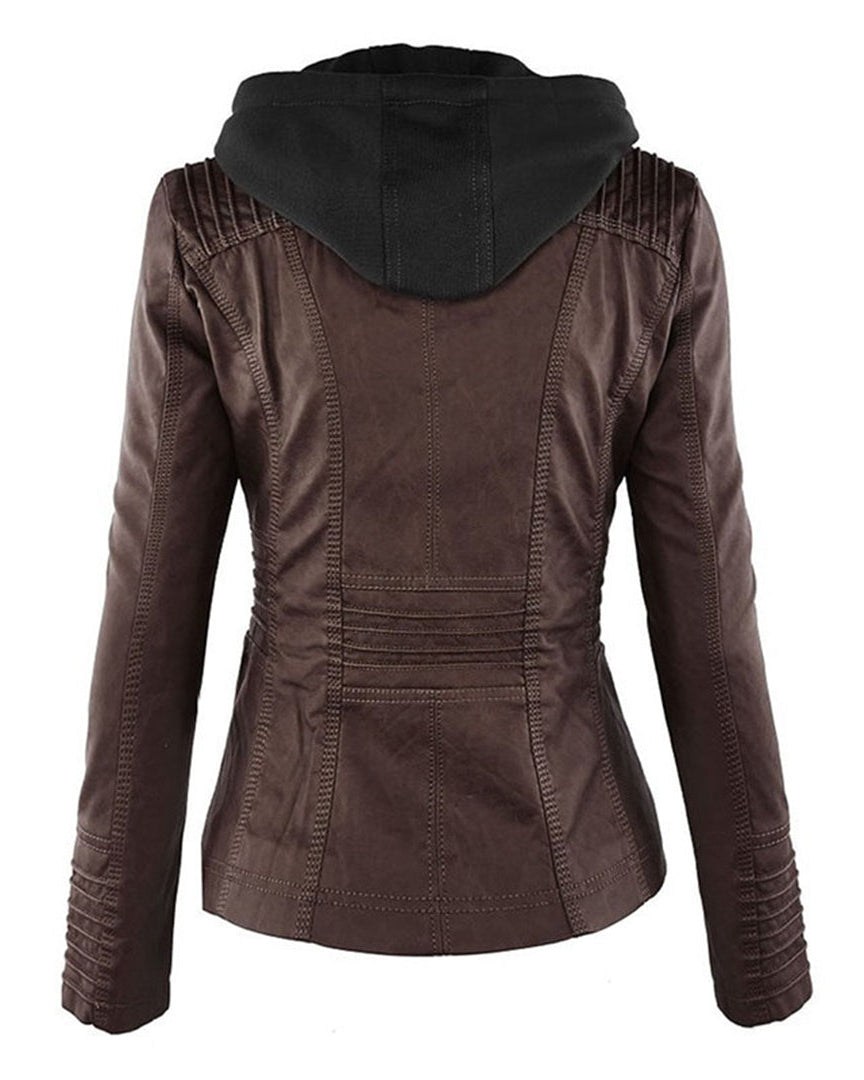 Monica | Veste en Cuir d'Automne