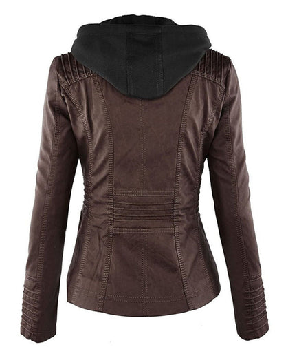 Monica | Veste en Cuir d'Automne