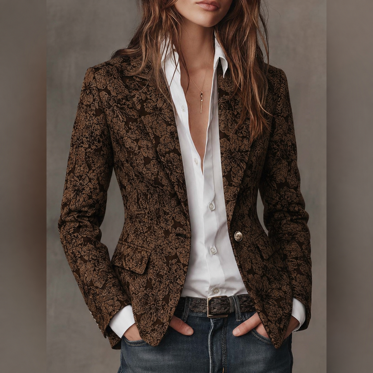 Rosamund | Blazer Jacquard Paisley