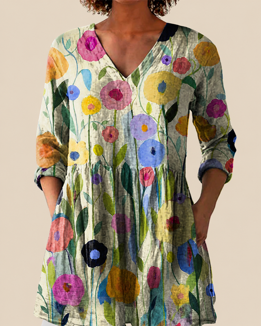 Remi | Chemise Longue à Imprimé Expressif