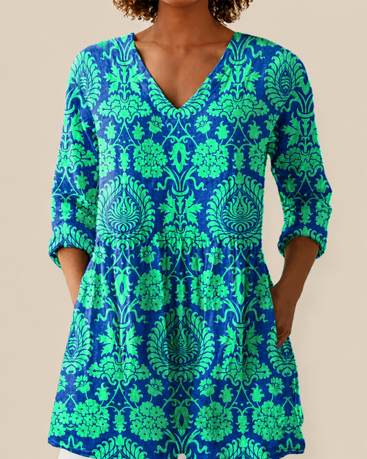 Romy | Chemise Longue à Imprimé Expressif