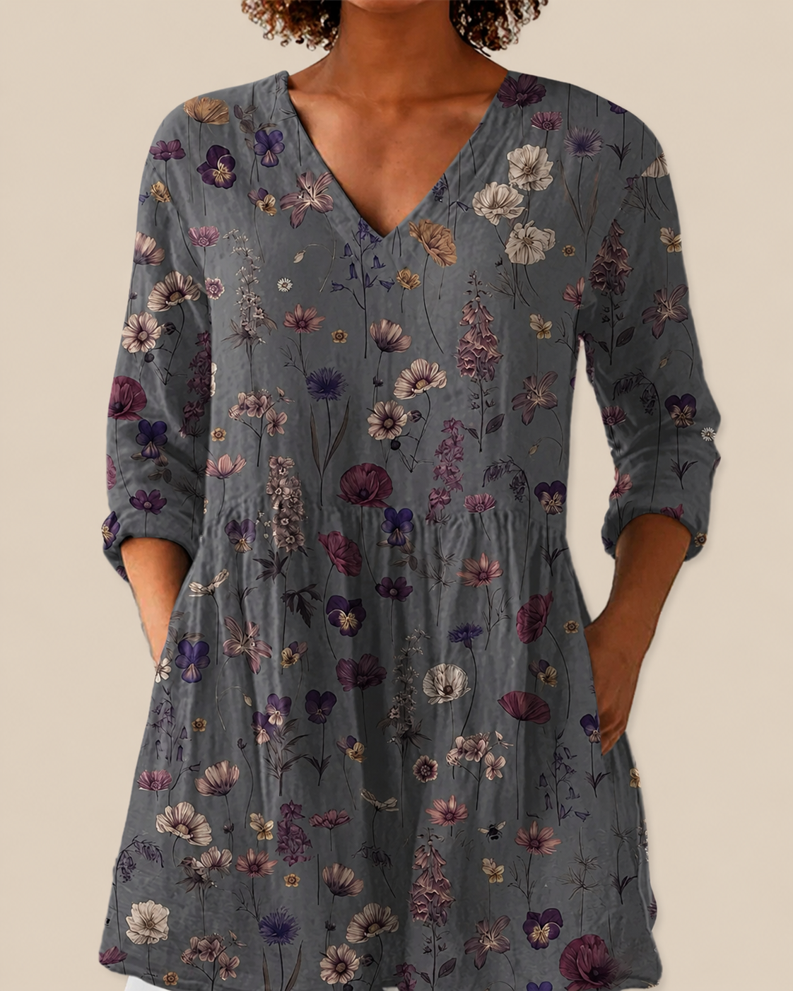 Kira | Chemise Longue à Imprimé Expressif