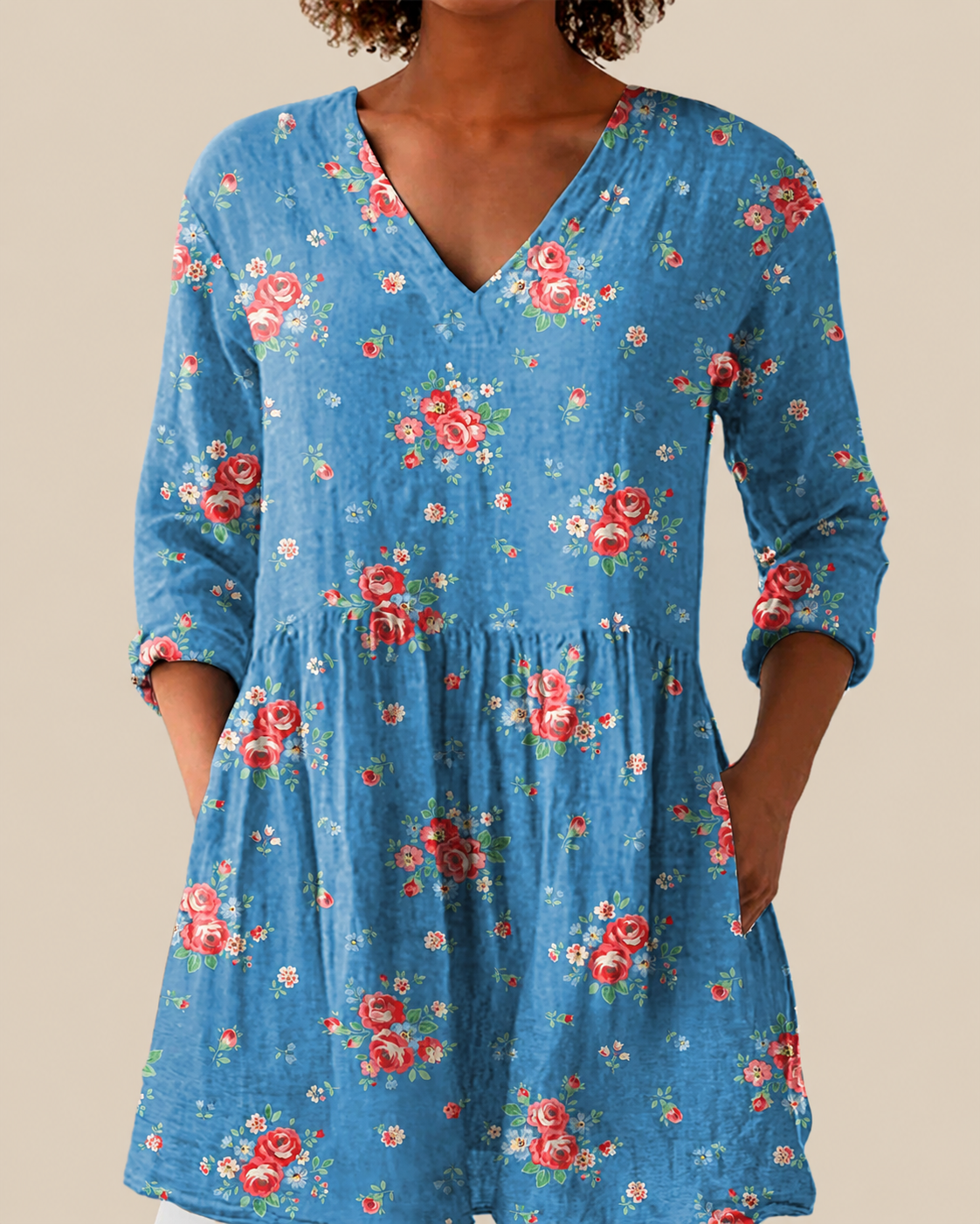 Ayla | Chemise Longue à Imprimé Expressif