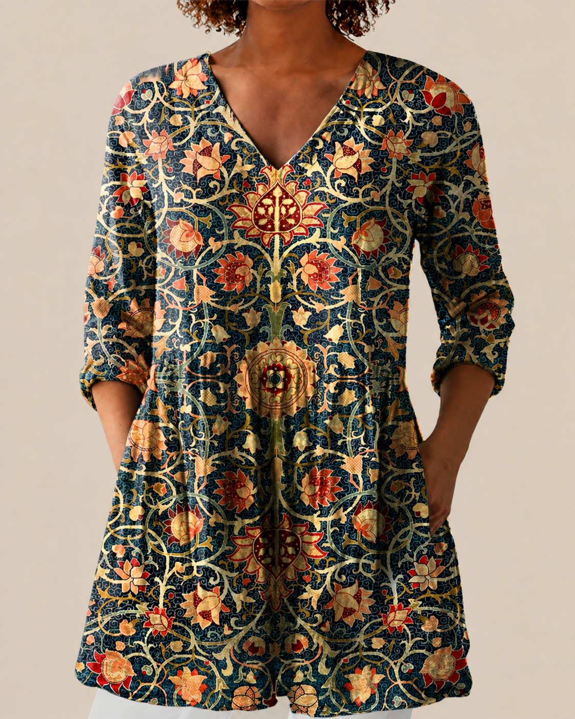 Liora | Chemise Longue à Imprimé Expressif